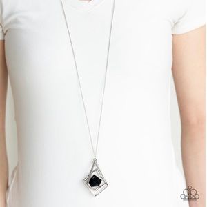 Black Pentagonal Necklace Earring Set NWT